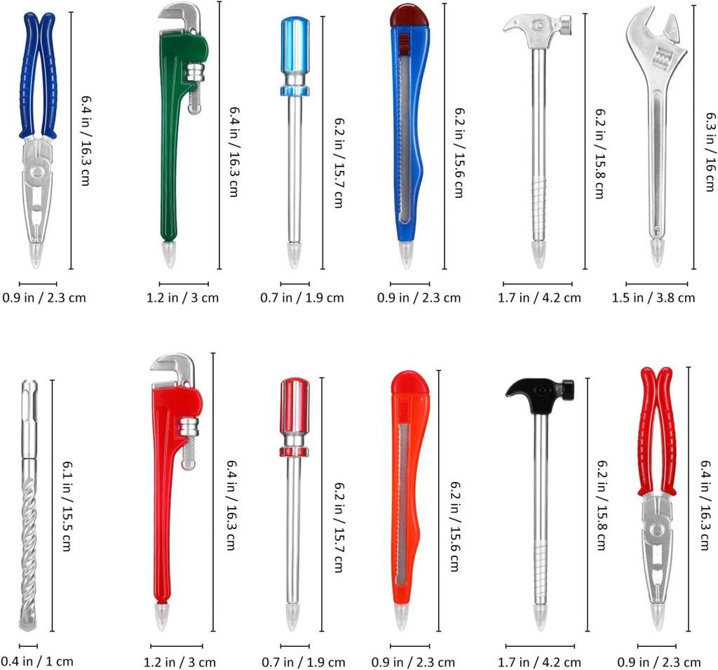 5 предметів Новинка Набір кулькової ручки Ключ Молоток Плоскогубці Викрутка Чорнило чорного кольору A6829