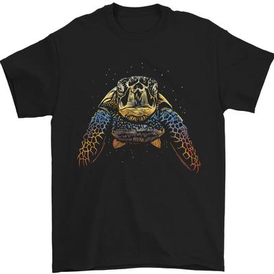 Ein farbenfrohes Schildkröte Tiere Ökologie Ozean Herren T-Shirt 100% Baumwolle