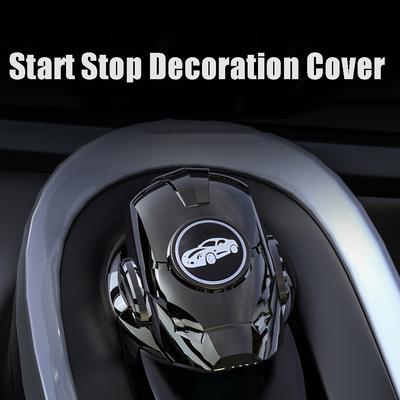 1Pcs Car Engine Start Stop Button Cover Ignition Switch Protection Cap Interior Decoration Decor Sticker For Cars Motor SUV