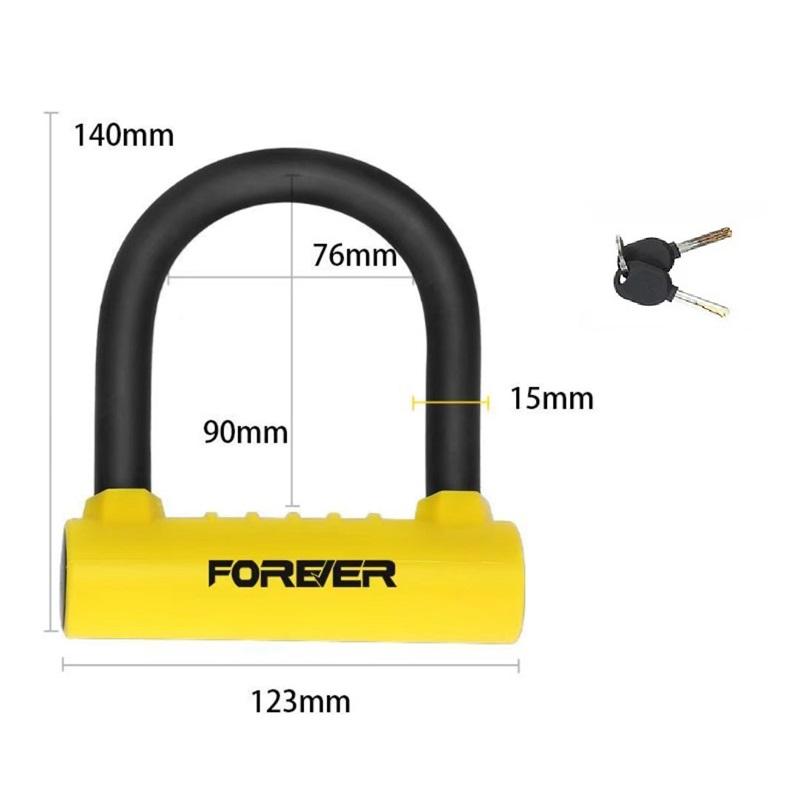 Waterproof Durable Bike U Lock Mountain Bike Road Bike Padlock Anti-theft Security Scooter Motorcycle Bike Lock Bike Accessories