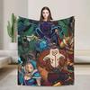 Dota Hero Collection Knitted Blanket Velvet Soft Warm Throw for Bedding Sofa Cartoon Game Theme Quilt Breathable and Cozy
