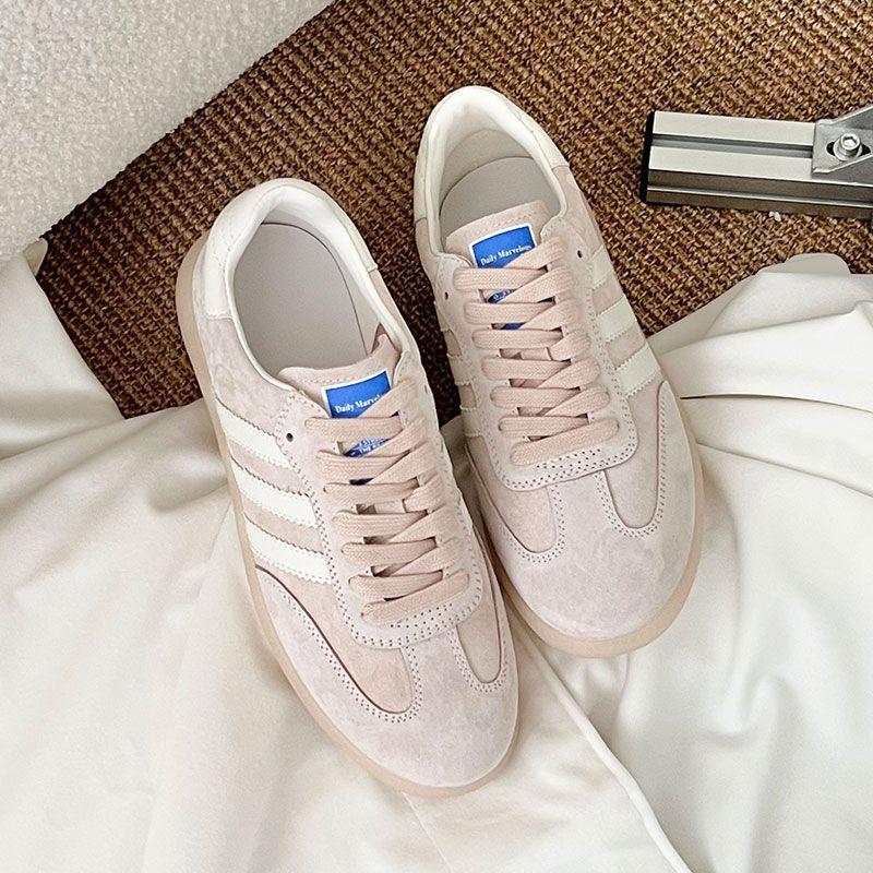 2025 Spring New Taro Purple Training Shoes Are Eye-catching, Color-blocked, Fashionable, Lightweight Board Shoes, Microfiber Leather Material, Brea