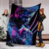 1pc Wolverine Outdoor Flannel Blanket Gift For Boys Girls Adults, Family Friends
