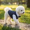 Short Sleeve Dog Wedding Suit Button Closure Small Dog Clothes Dog Costume Vest  Wedding Ceremony
