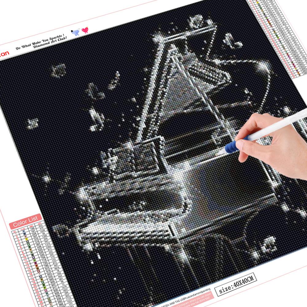 huacan 5D Embroidery Rhinestone Pasted DIY Diamond Painting Cross Stitch