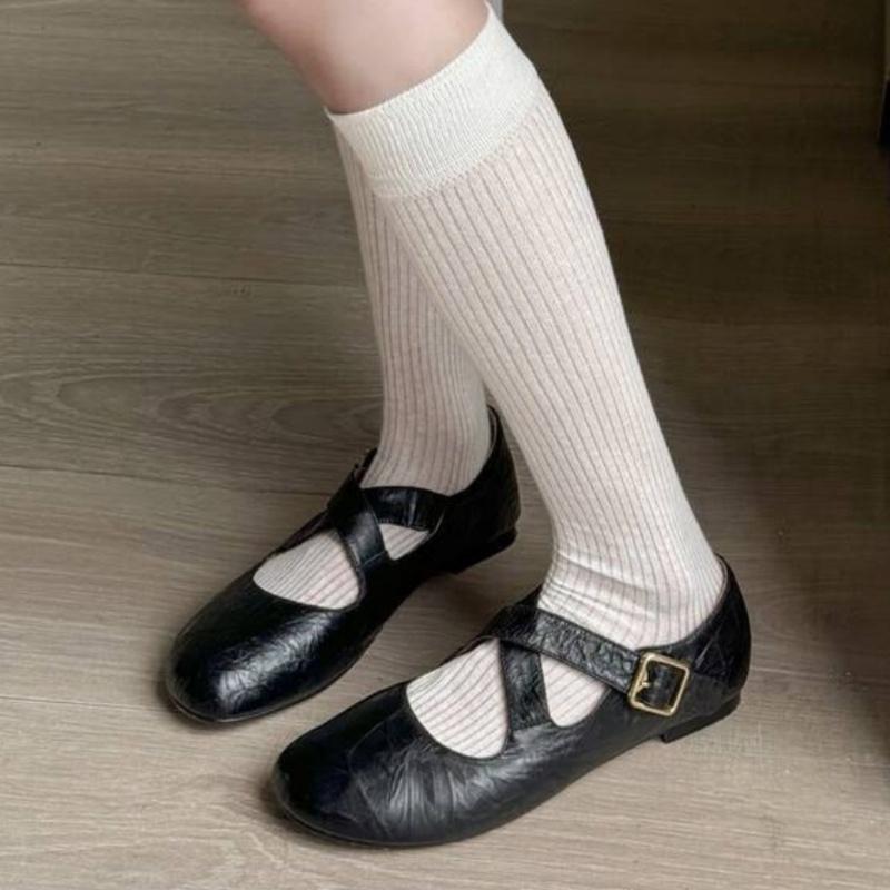 2025 Spring New Women's Leopard Horsehair Narrow Band Cross Strap Flats Round Toe Leisure Soft Comfortable Female Ballerinas Hot
