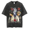 New Arrival Mens Clothe Tee Shirt TShirts Men Tshirt for Men Ropa Hombre Vintage Washed Death Note Anime Graphic Printing