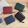 Japanese Style Cowhide RFID Card Wallet, Accordion Multi-Slot Anti-Skimming Zipper Genuine Leather Card Holder for Daily Use