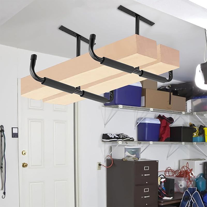 Metal T-Shaped Hook Ceiling Fishing Rod Bicycle Stand Kayak Skateboard Iron Wall Hanging Display Storage Rack