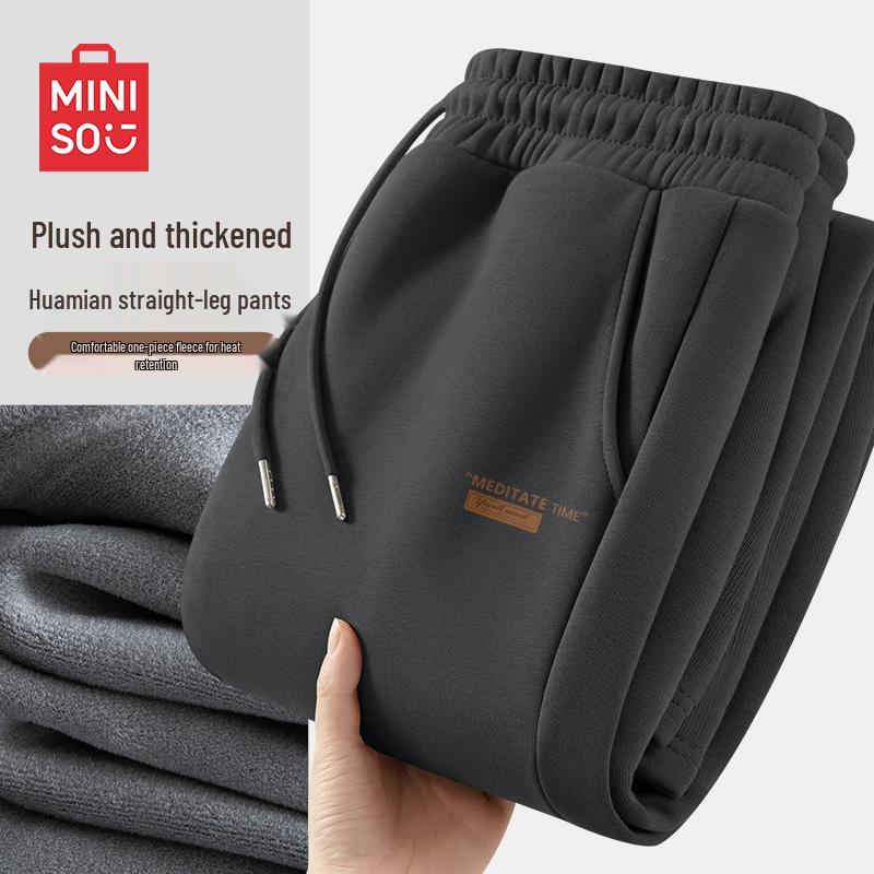 

MINISO Мужские спортивные флисовые брюки в американском повседневном стиле 2XL