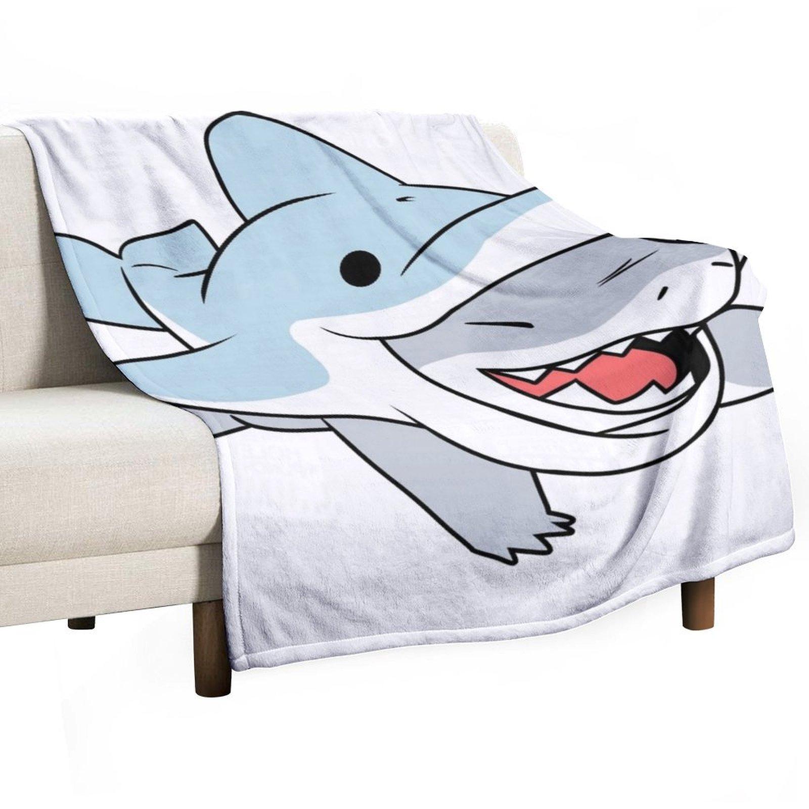 

Jeff The Landshark Throw Blanket Hairy Summer for winter Personalized Gift Blankets 30x40in