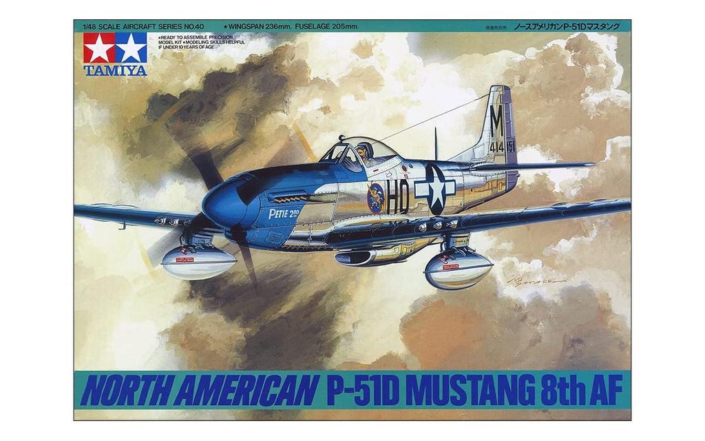 Tamiya Masterpiece Aircraft Series 40 US Army North American Mustang Plastic Model Kit 61040 1/48 No. P-51D