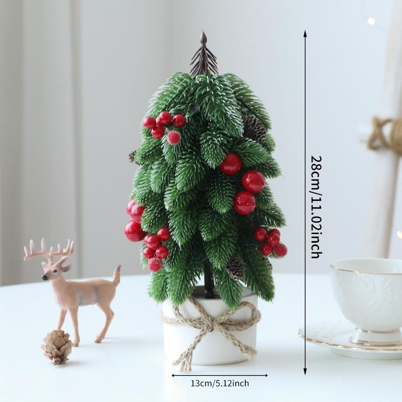 Christmas Ornaments Home Mini Tabletop Christmas Tree Small Potted Plants Nuo Living Room Nobeson Ornaments
