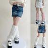 Gothic 80s Party Dance Legwarmers Autumn Winter Plush-Leg Warmers Lolita-Socks Furry Long Boot Socks Gift for Women Girl