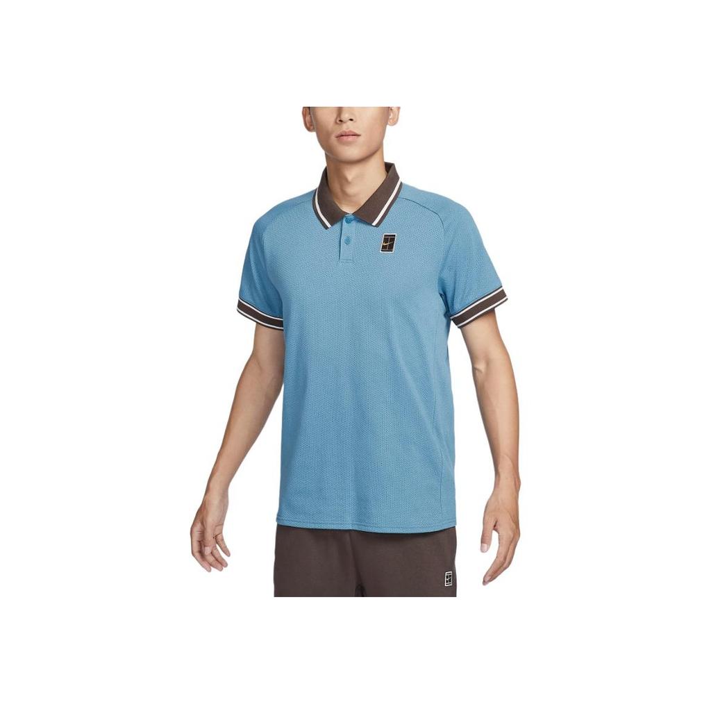 Nike Court Heritage Sustainable Materials Color Block Logo Soft Versatile Comfortable Tennis Sports Breathable Short Sleeve Polo Shirt FQ2102-429