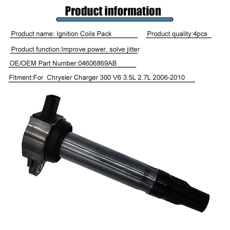04606869AB 04606869AA Car Ignition Coils For Chrysler 300C Dodge Journey 2.7L 3.5L 2006-2010 4606869AB 5C1565 UF502
