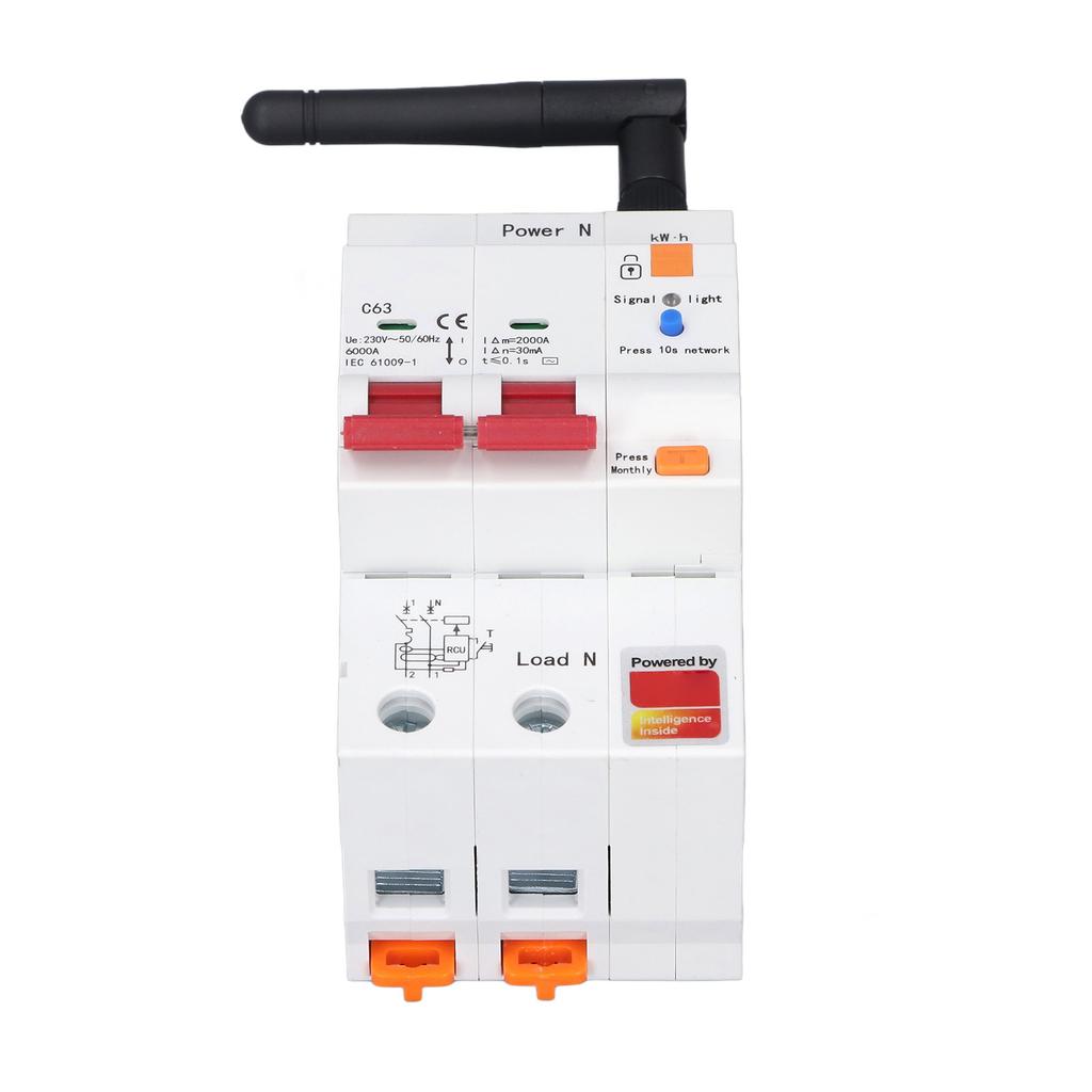 Smart Circuit Breaker WIFI 2P 63A APP Remote Control Metering Circuit Breaker for