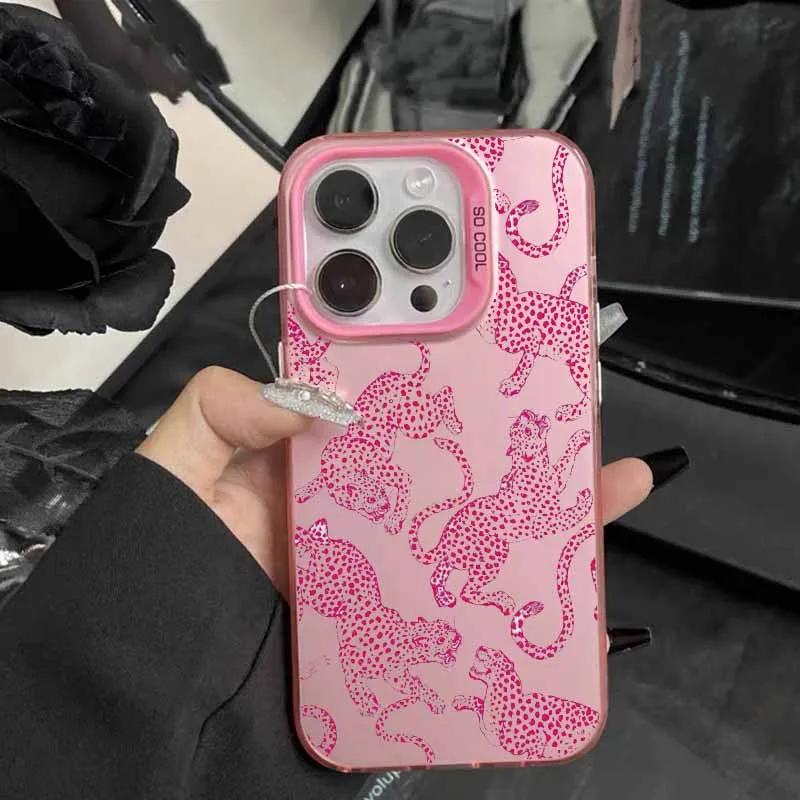 Cool Black And Pink Leopard Print Case For Honor X7D X9D X6C X9B X9A X6B X8A X7A X7B 400 Lite 200 Pro Magic 7 Lite 6 Pro Cover