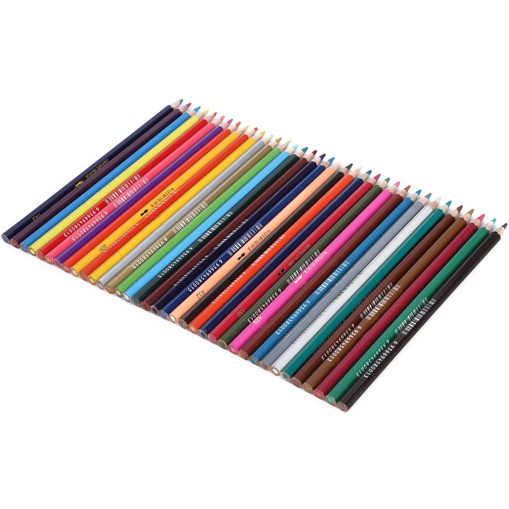36 Stück Buntstifte Wasserlöslich Eisen Eimer Verpackt Mehrfarbig Kinder Malwerkzeuge