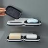 Waterproof Soap Storage Rack Self Adhesive Bathroom Soap Tray Wall-mounted Soap Dish  Restaurant
