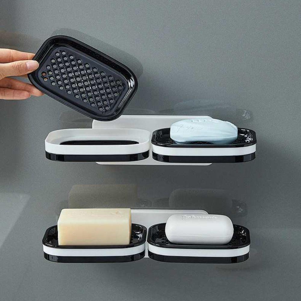 Waterproof Soap Storage Rack Self Adhesive Bathroom Soap Tray Wall-mounted Soap Dish  Restaurant