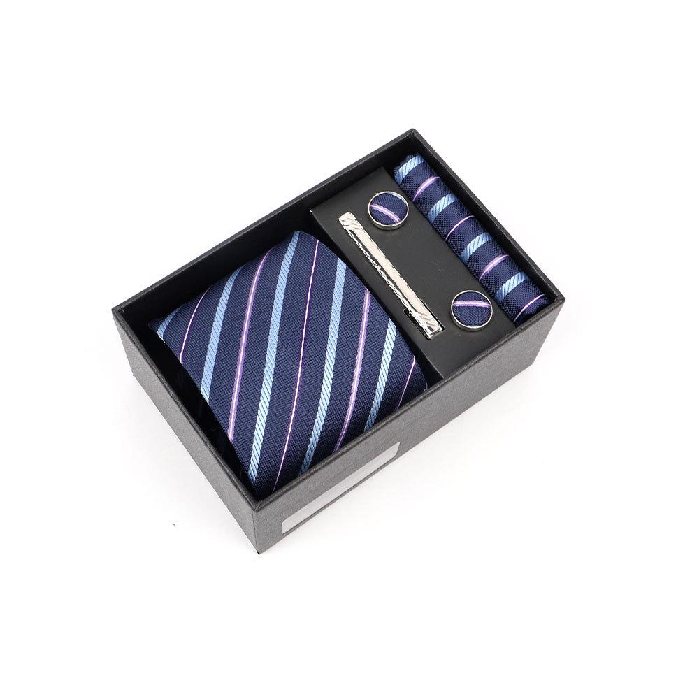 Luxury Men's Tie Gift Box with High-End Jacquard Embroidery