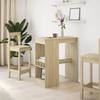 Bar Table with Shelf Sonoma Oak Finish 90 x 47.5 x 103.5 cm Particleboard