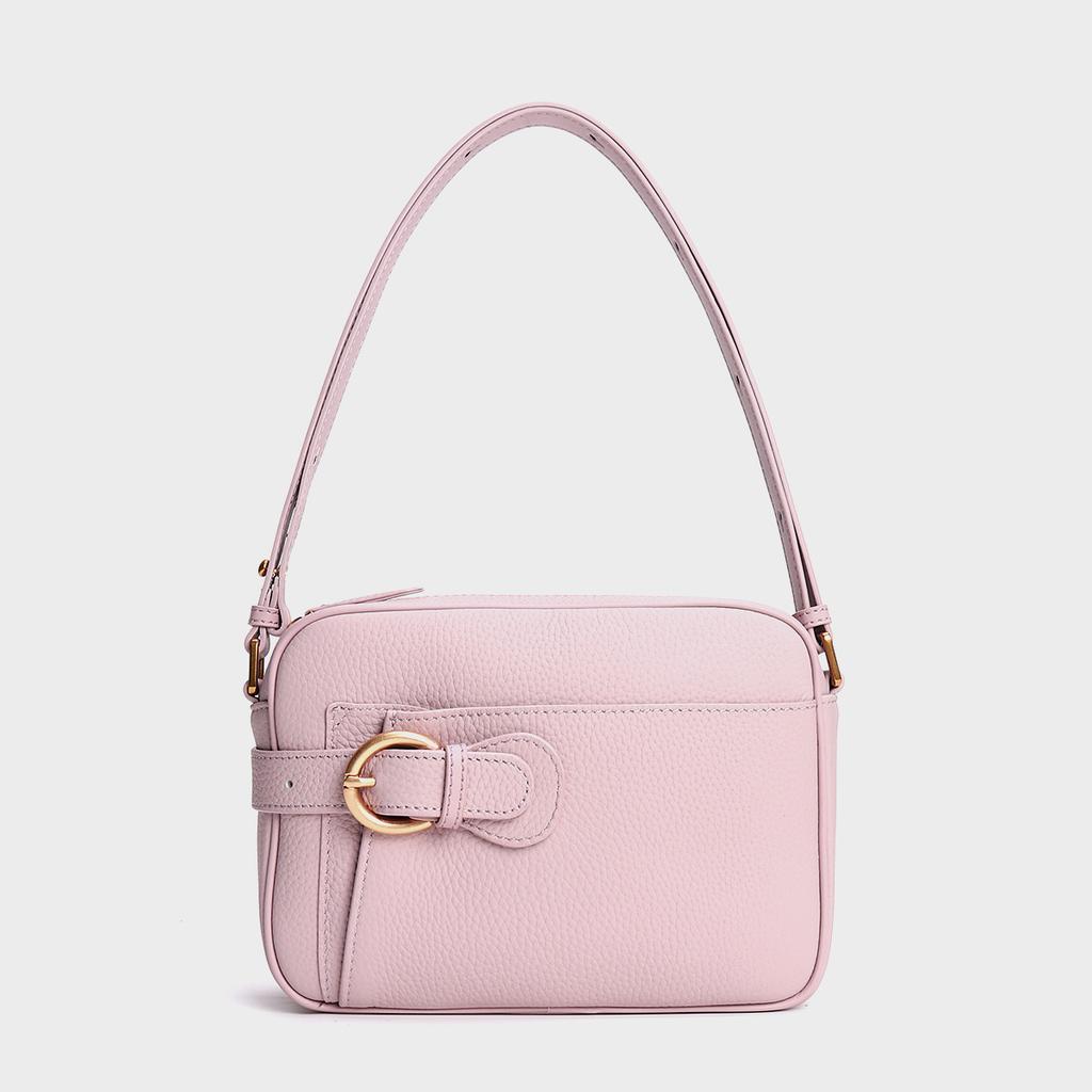 Neue erste Schicht Rindsleder einfarbig Pendler kleine Ledertasche Damen High-End schlicht tragbar Umhängetasche