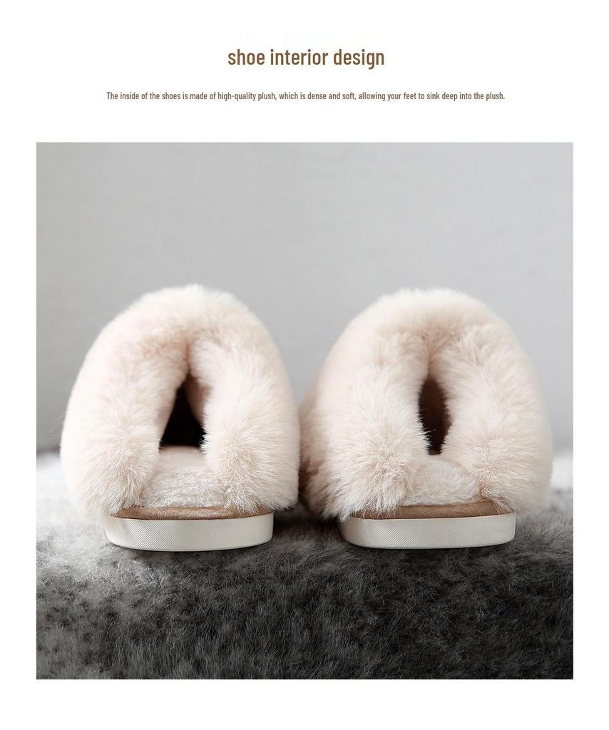 Warm Cotton Slippers for Men & Women - Cozy Indoor Plush Footwear for Fall & Winter