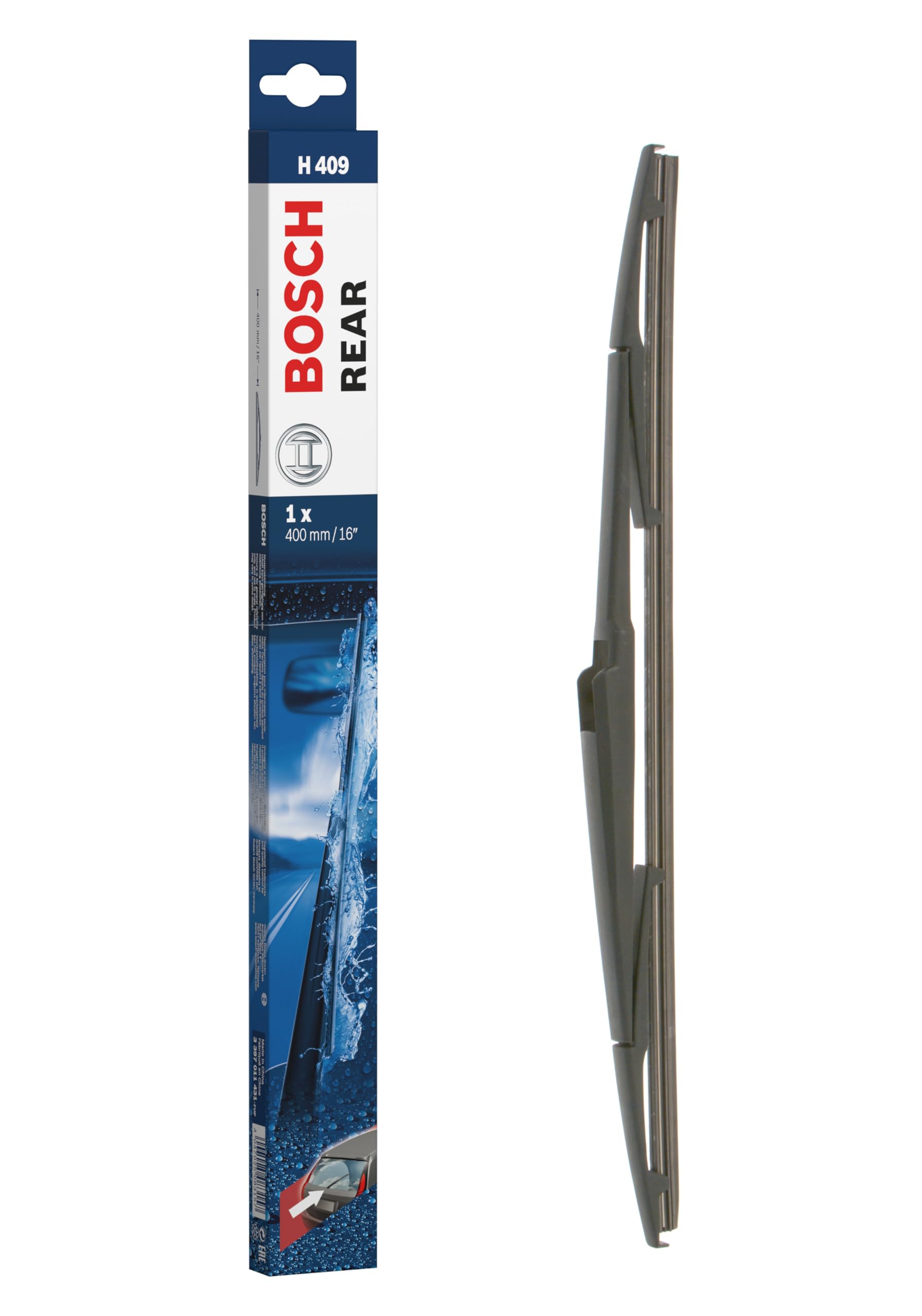 

Bosch H409 Graphite Resin Rear Wiper , For Japanese Cars, 15.7 inches (400 mm) 400mmH409