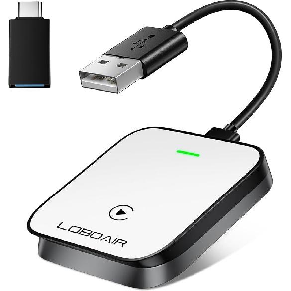 

Беспроводной адаптер CarPlay подходит для заводского проводного адаптера CarPlay, автоматический адаптер CarPlay 2024 года преобразует проводной в беспроводной автомобиль, iOS 10+, обслуживание белый