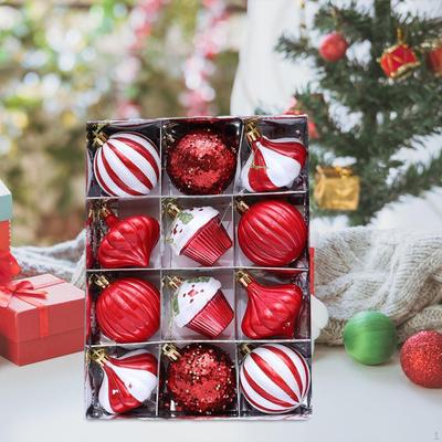 12 Pieces Christmas Tree Ball Ornaments, Hanging Decoration for Xmas Party