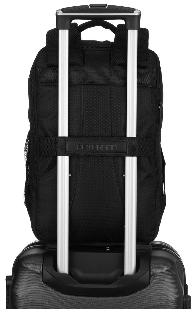 PTN BOCIAN-6408 Black Travel Backpack