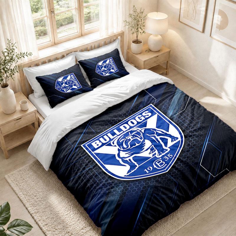 Bedding Set 1 Duvet Cover 2 Pillowcases Canterbury-Bankstown Bulldogs Print Bedroom Home Decoration