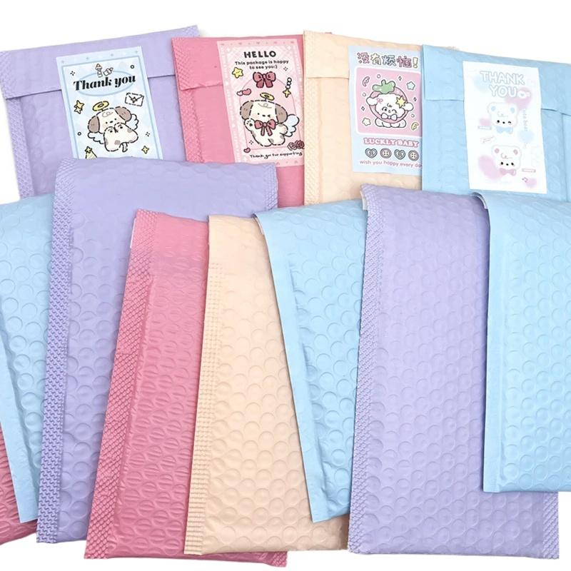 Color Packaged Shipping Small Card Sealing Sticker Protective Bag Blue Bubble Packaging Bag Card Sleeve Bubble Envelope Bag