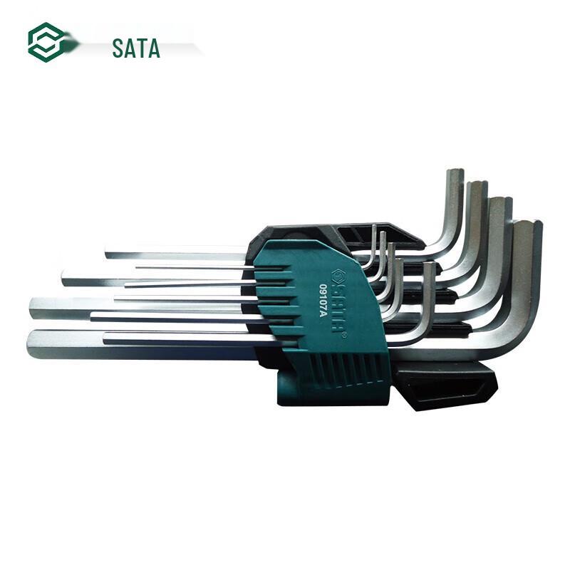 SATA 09107A 9-Piece Extra Long Hex Wrench Set 9 Pieces