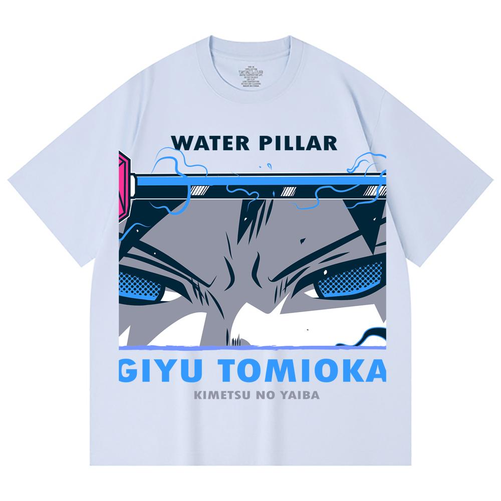 230 Gsm 100% Cotton Demon Slayer V10 Tomioka Print Unisex Heavy Cotton T Shirt