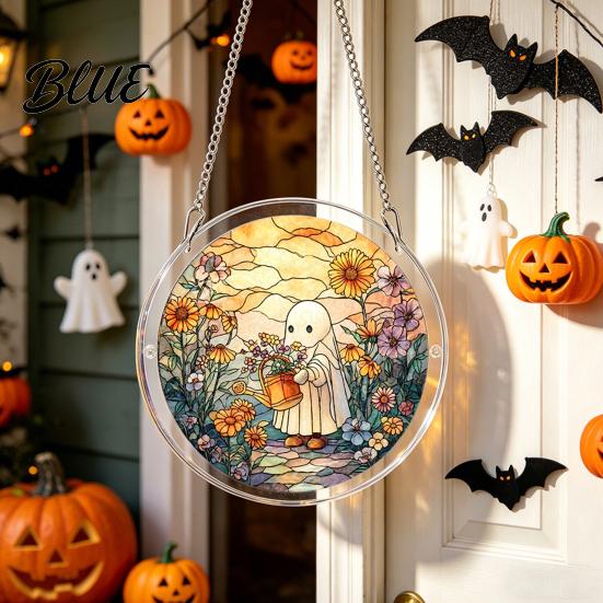 Easy Assemble Halloween Decor Acrylic Jigsaw Puzzle Suncatcher Stained Glass Style DIY Sun Precision Cut Blocks Catcher Puzzles Gothic Window