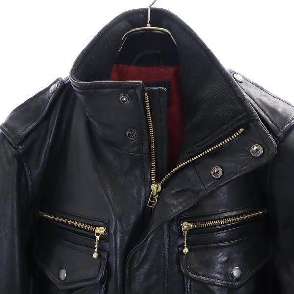 AVIREX Sheepskin leather jacket M Black series Sheepskin Men's Used