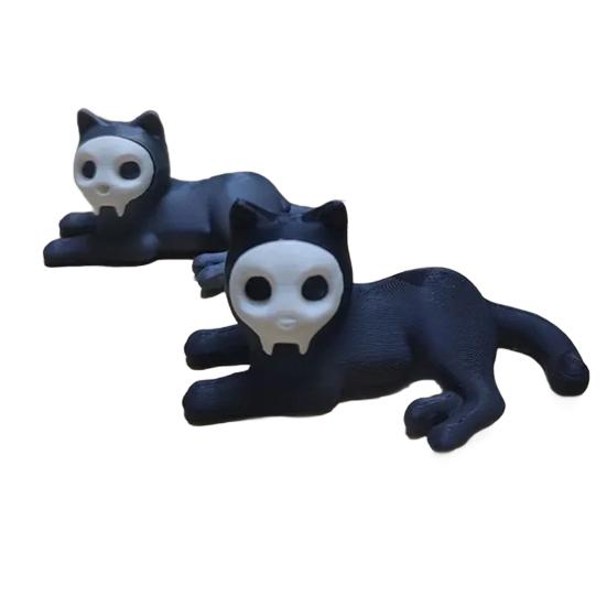 

2 шт. Подставка для ручек в виде кошки, Жуткая 3D-печатная подставка для ручек в виде черепа кошки