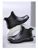 Korean Style Eco-Friendly Waterproof Black Red Ankle Boots - Dirt & Stain Resistant Large Size Rubber Shoes for Outdoor Use
