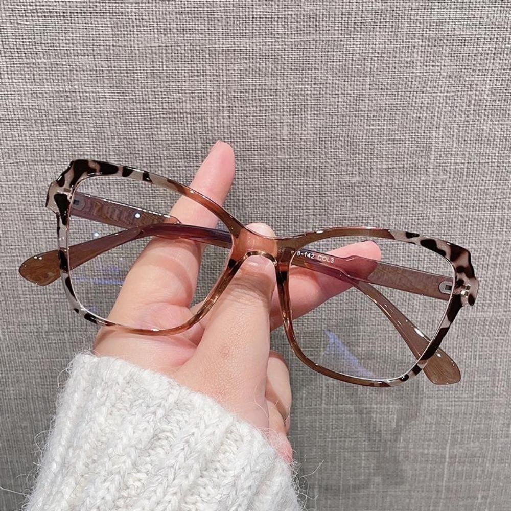 Elegant Women Luxury Brand Computer Glasses Gradient Irregular Big Frame Reading Glasses Anti Blue Light Prescription Eyeglasses