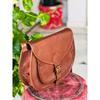 Vintage Saddle Bag Genuine Goat Logical Leather Brown Messenger Shoulder