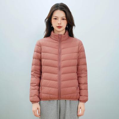Women's Down Simple Down Solid Color Women's Stand-up Collar Women's Clothing Light Down Jacket Women