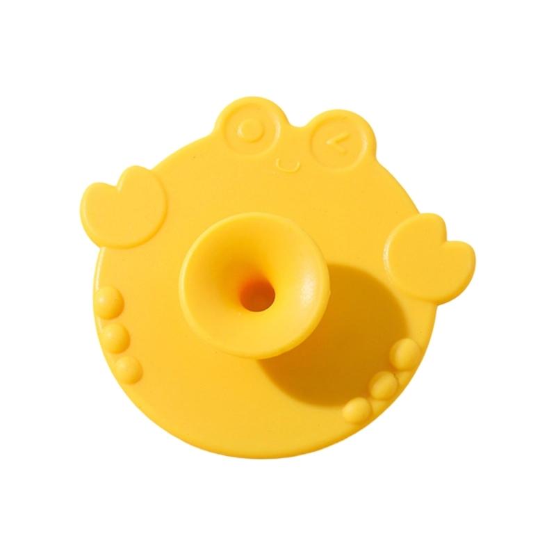 Multifunctional Infant Silicone Cleaning Brush Safe Bath Massage Tool Cute Cartoon Design for Baby Comfortable