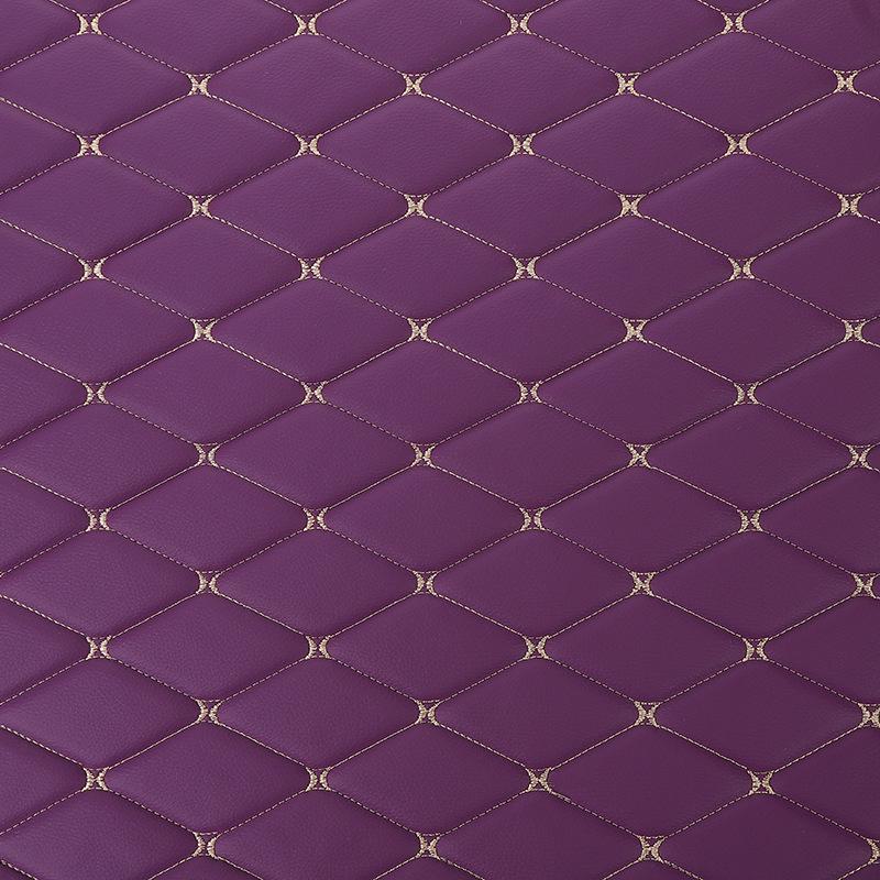 Diamond Pattern Quilted Leather Car Seat Cover & Mat