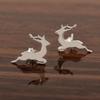 Wildlife Deer Stud Earrings - 925 Sterling Silver