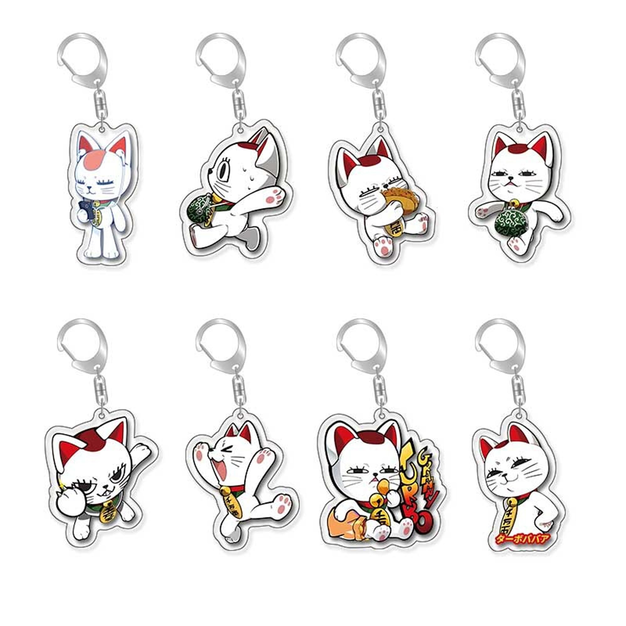 

AAGWW Cute Character Keychain Bag Charms, Pop Colors, 8-Piece Set, Acrylic Material, Gift for Friends, Kids, and Couples, Popular Present