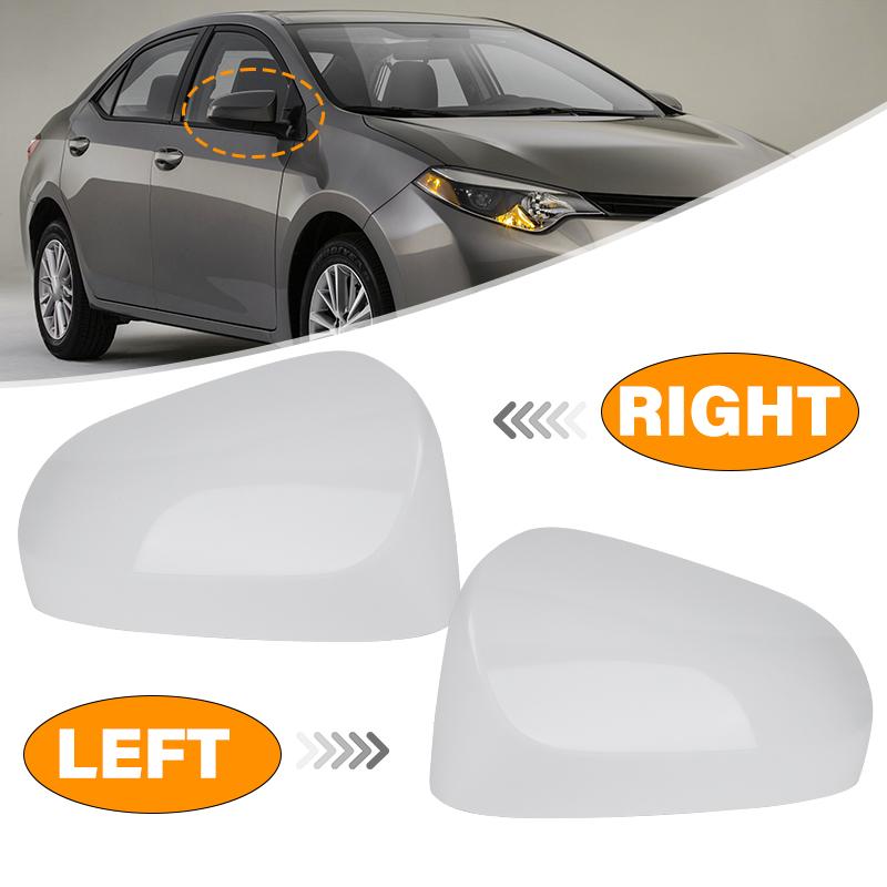 Side Wing Mirror Cover W/O Turn Signal Light For Toyota Corolla 2014-2017 US Model Glossy Black/White Rearview Mirror Housing