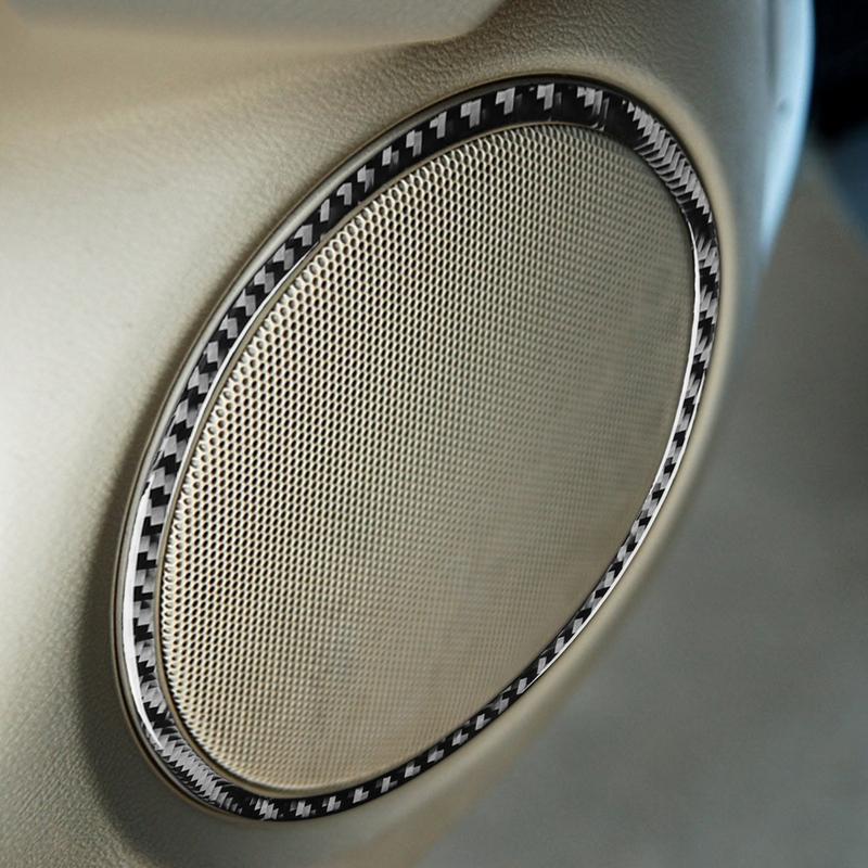 Carbon Fiber Car Accessories Door Horn Speaker Ring Frame Interior Cover Trim Sticker Modification For Honda Accord 2003—2007